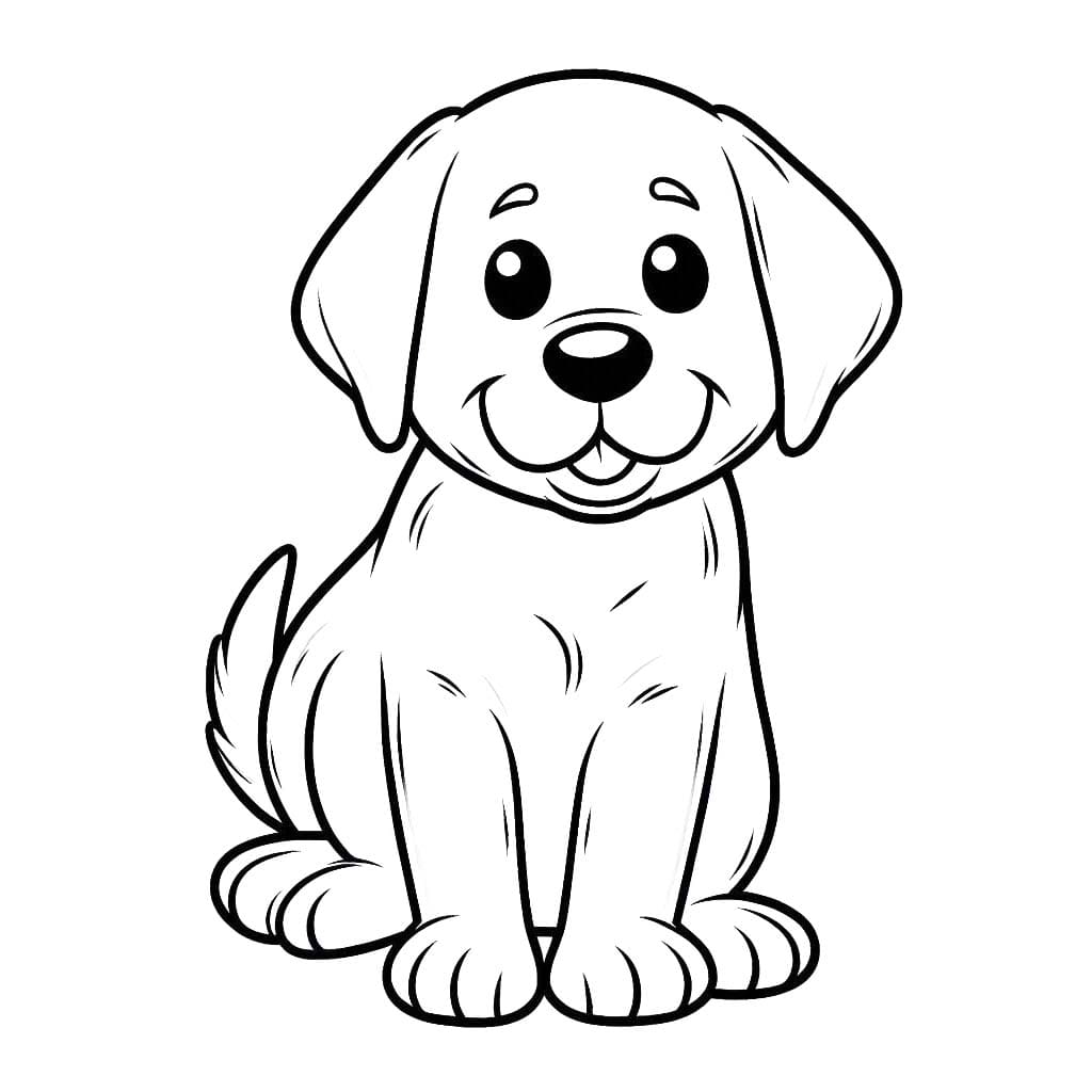 Nakreslete Labrador k vytisknutí omalovánka