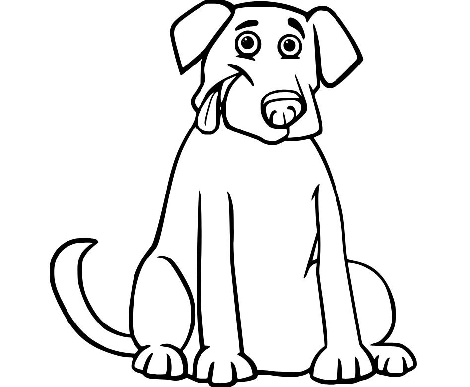 Nakreslete Labrador prostý omalovánka