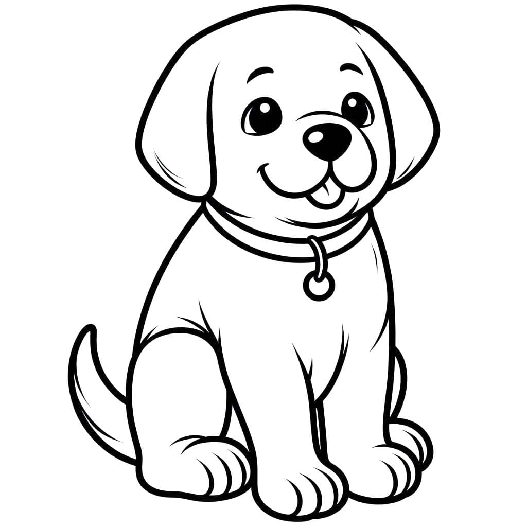 Nakreslete Labrador zdarma pro děti omalovánka