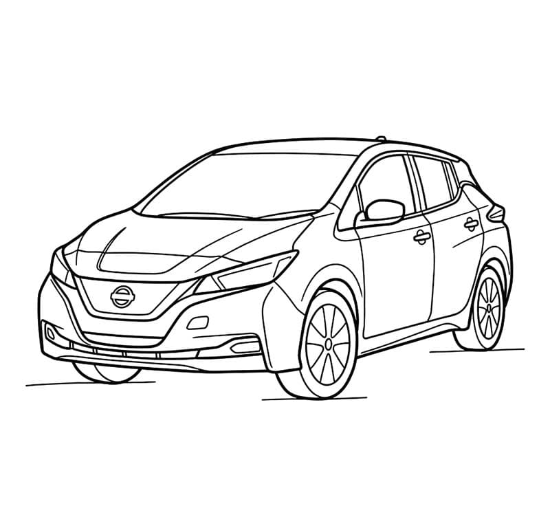 Nakreslete Nissan zdarma pro děti omalovánka
