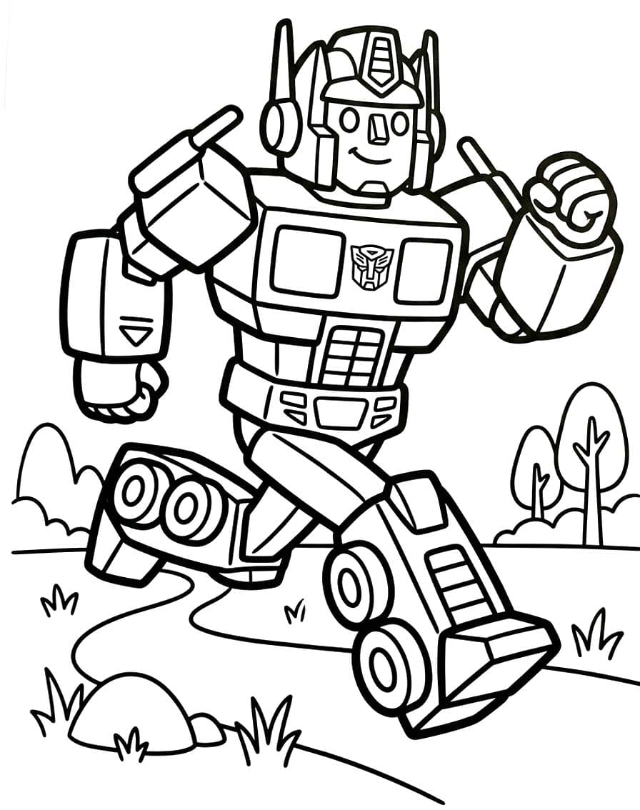 Nakreslete Optimus Prime k vytisknutí omalovánka