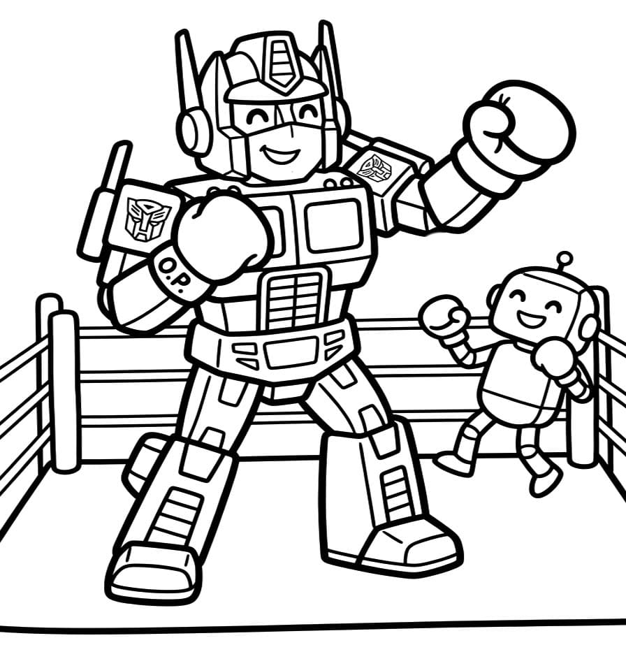 Nakreslete Optimus Prime pro děti omalovánka