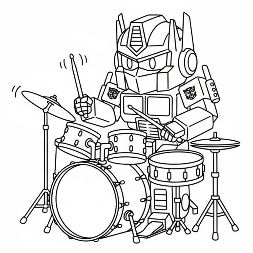 Nakreslete Optimus Prime prostý tisknutelné omalovánka