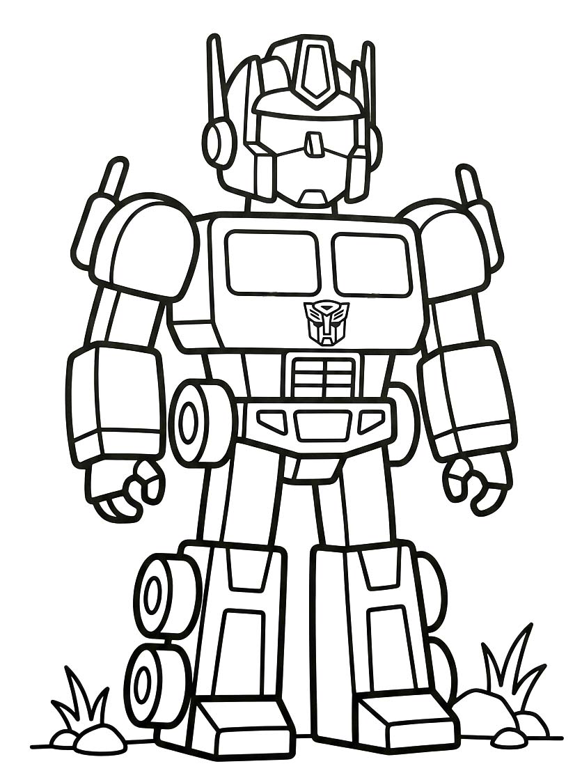 Nakreslete Optimus Prime tisknutelné pro děti omalovánka