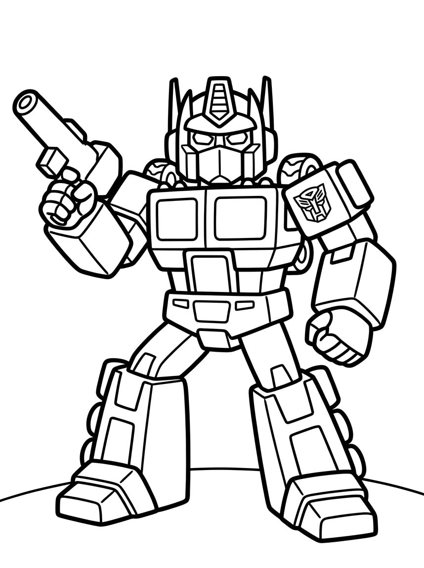 Nakreslete Optimus Prime tisknutelné omalovánka