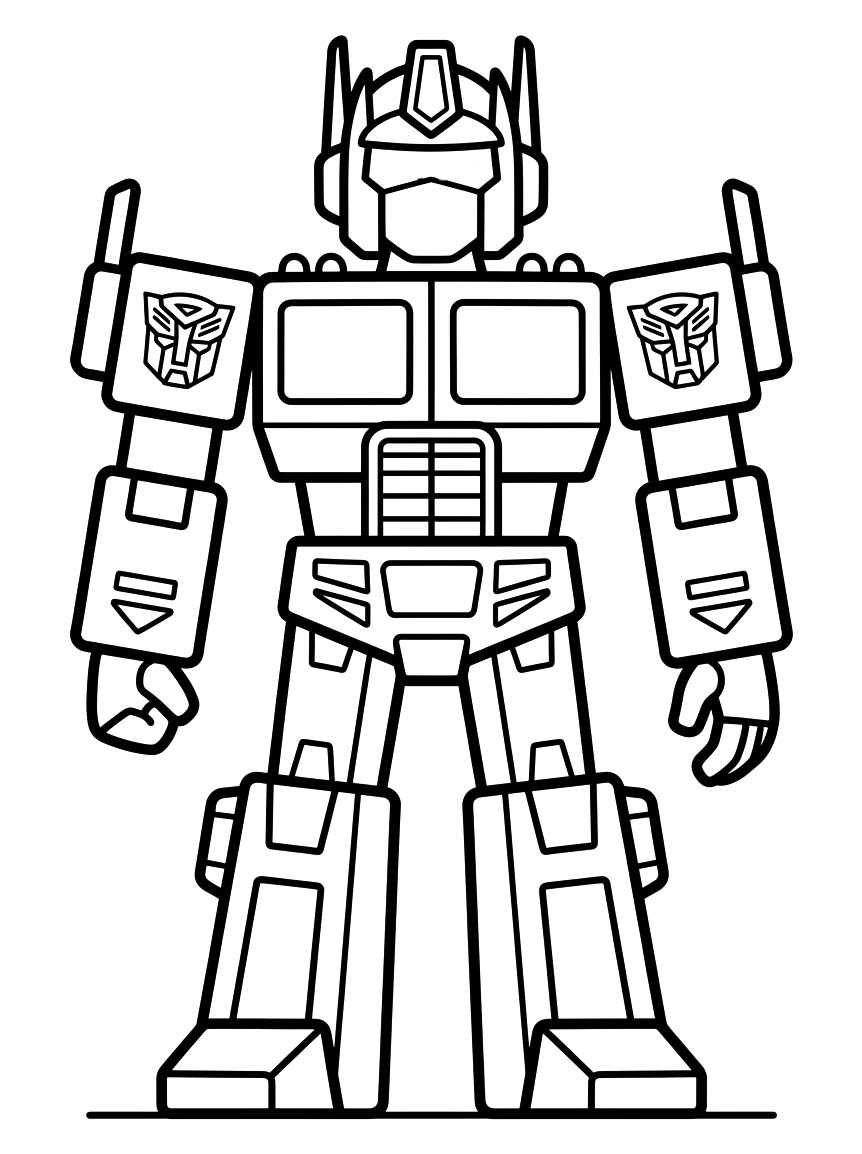 Nakreslete Optimus Prime základní omalovánka
