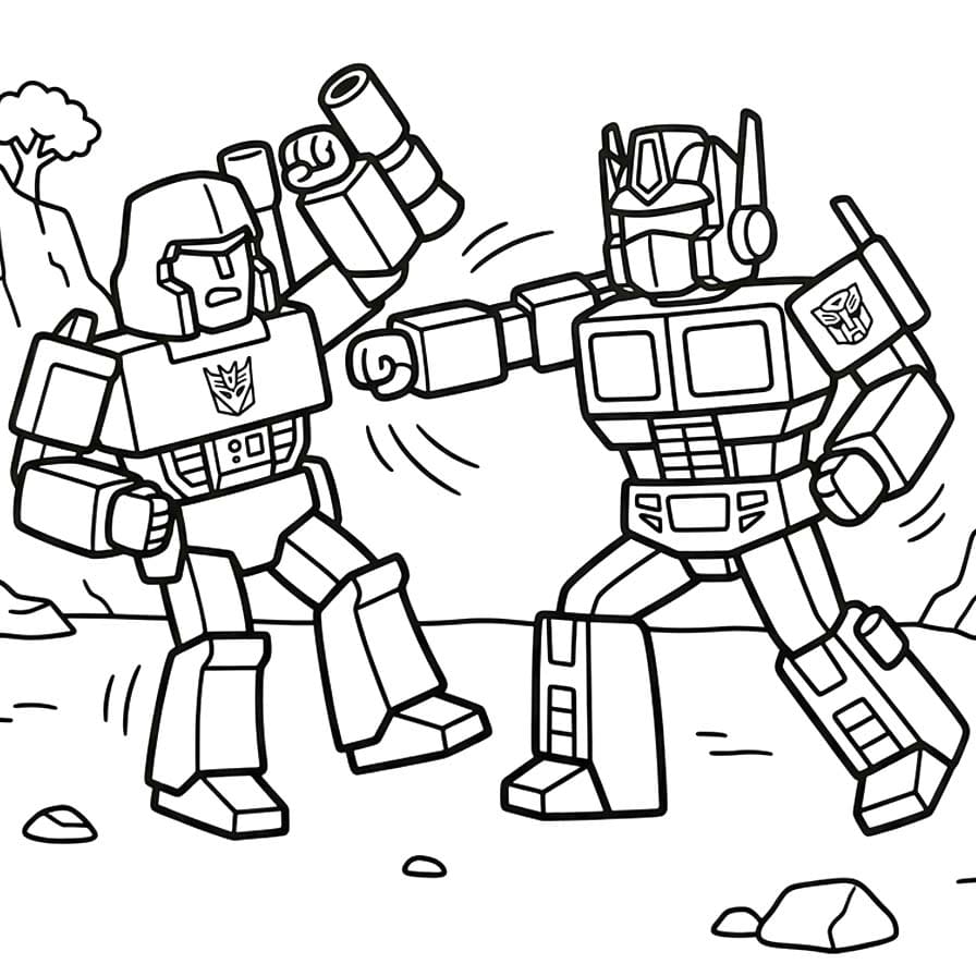 Nakreslete Optimus Prime zdarma prostý omalovánka