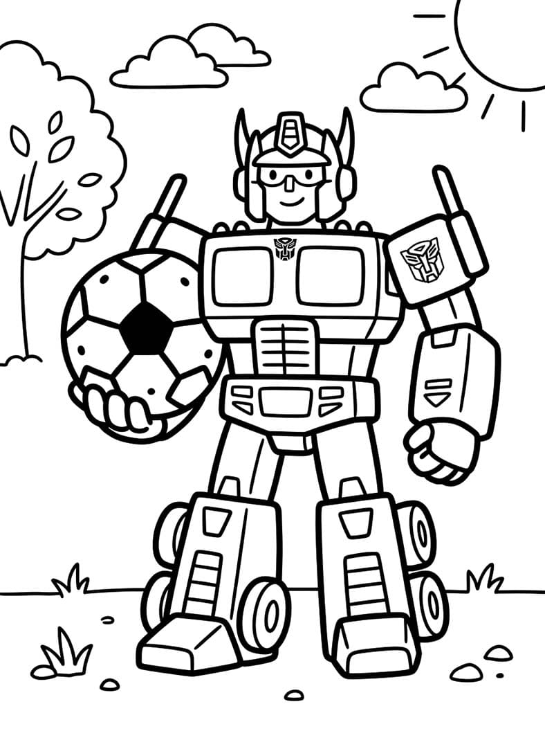 Nakreslete Optimus Prime zdarma základní tisknutelné omalovánka