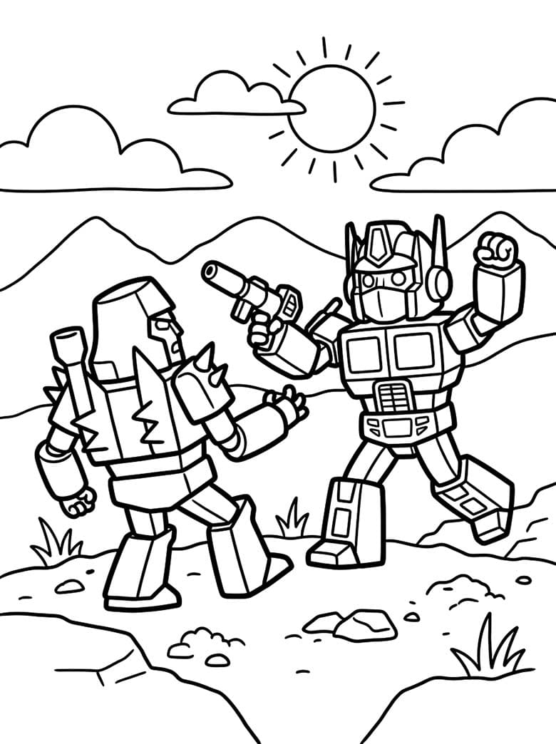 Nakreslete Optimus Prime omalovánka
