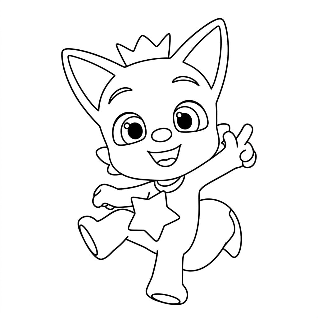 Nakreslete Pinkfong prostý tisknutelné omalovánka