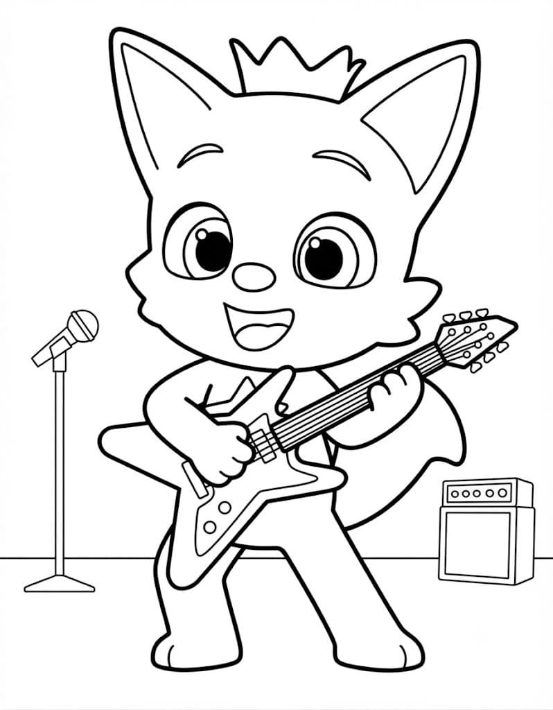Nakreslete Pinkfong zdarma pro děti omalovánka