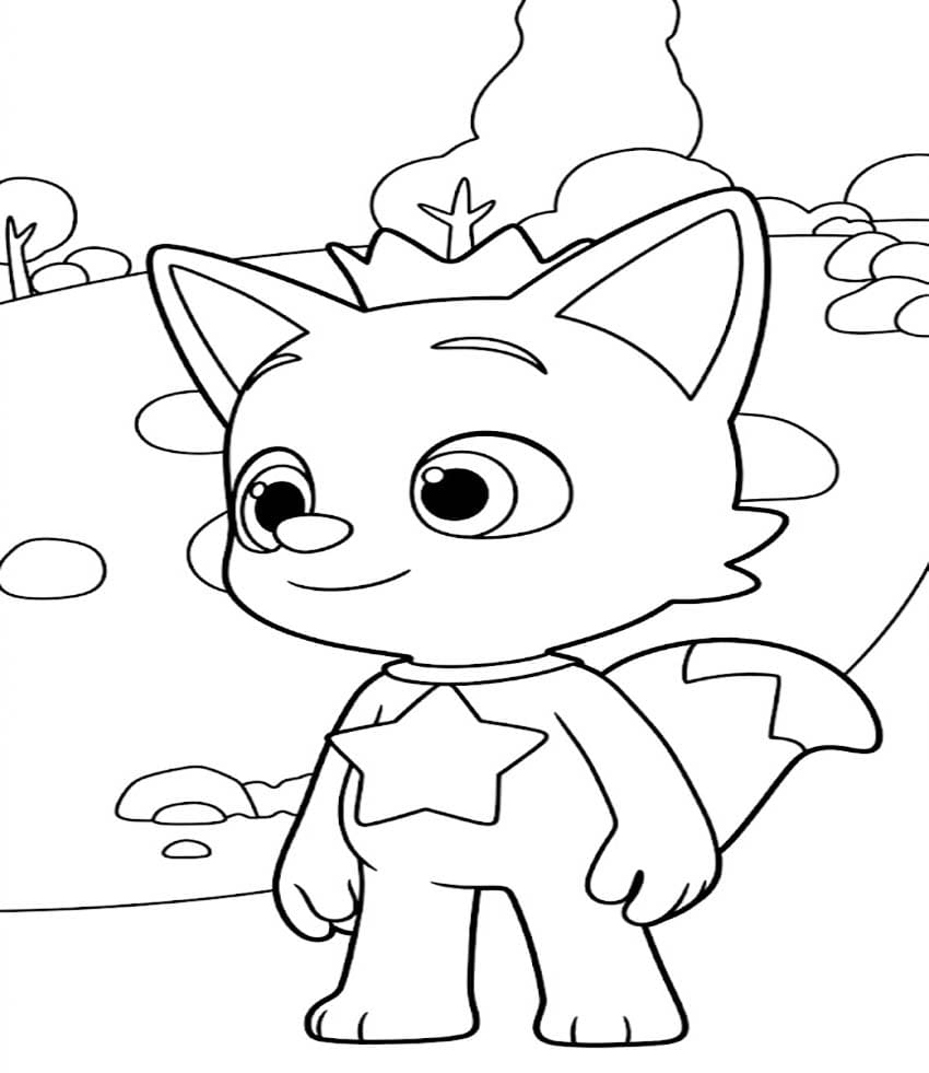 Nakreslete Pinkfong zdarma prostý omalovánka