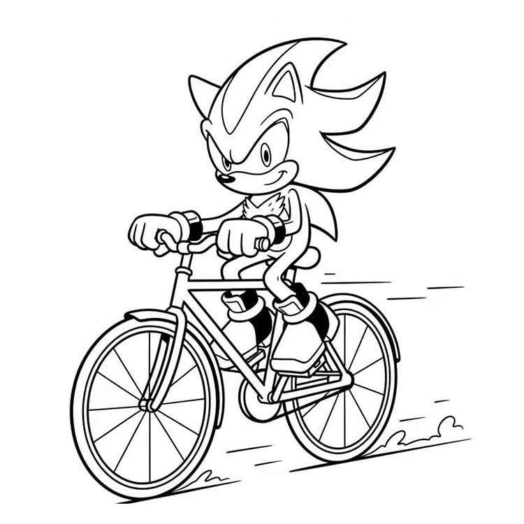 Nakreslete Shadow Sonic k vytisknutí omalovánka