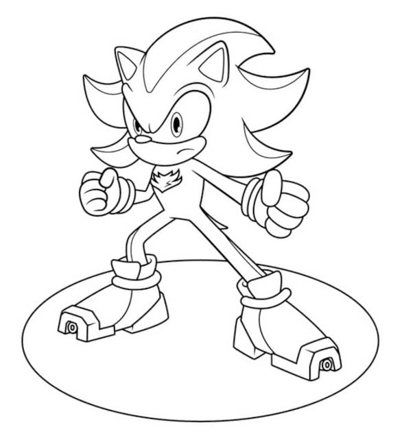 Nakreslete Shadow Sonic prostý omalovánka