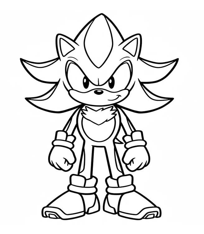 Nakreslete Shadow Sonic snadný tisknutelné omalovánka