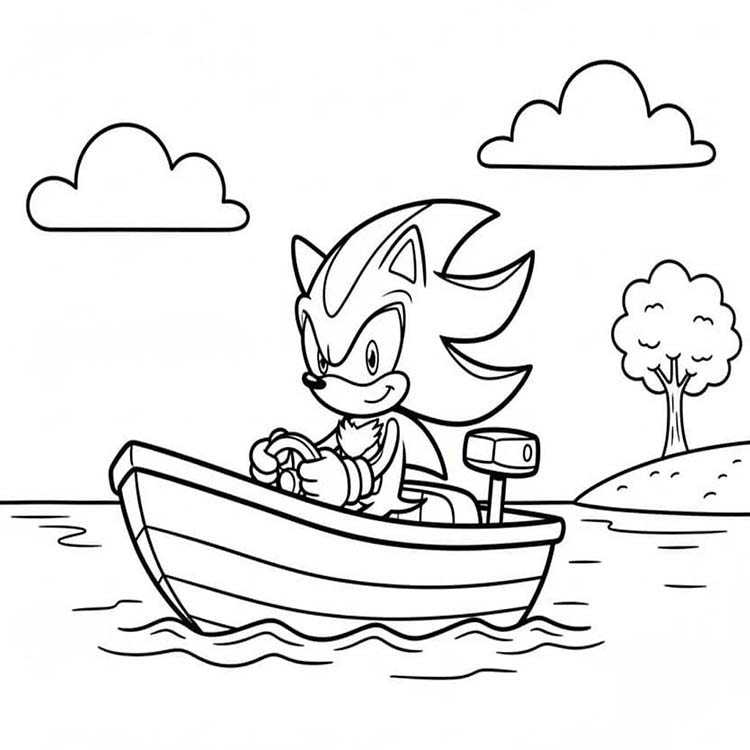 Nakreslete Shadow Sonic snadný omalovánka