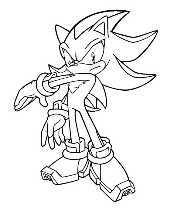 Nakreslete Shadow Sonic základní omalovánka