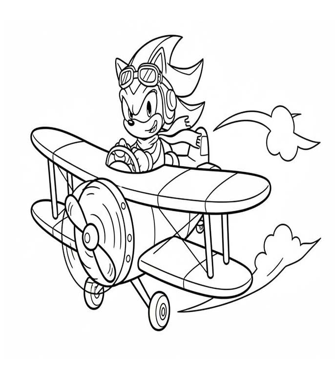 Nakreslete Shadow Sonic zdarma prostý omalovánka
