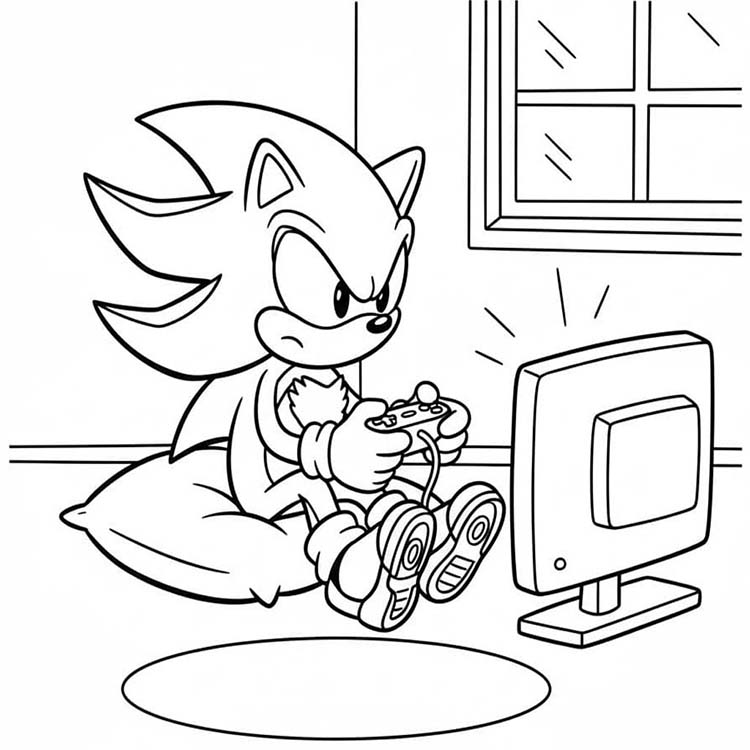 Nakreslete Shadow Sonic zdarma omalovánka