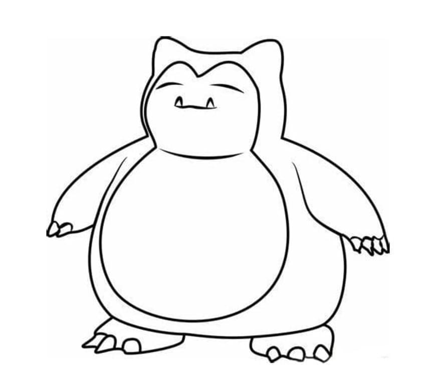 Nakreslete Snorlax k vytisknutí omalovánka