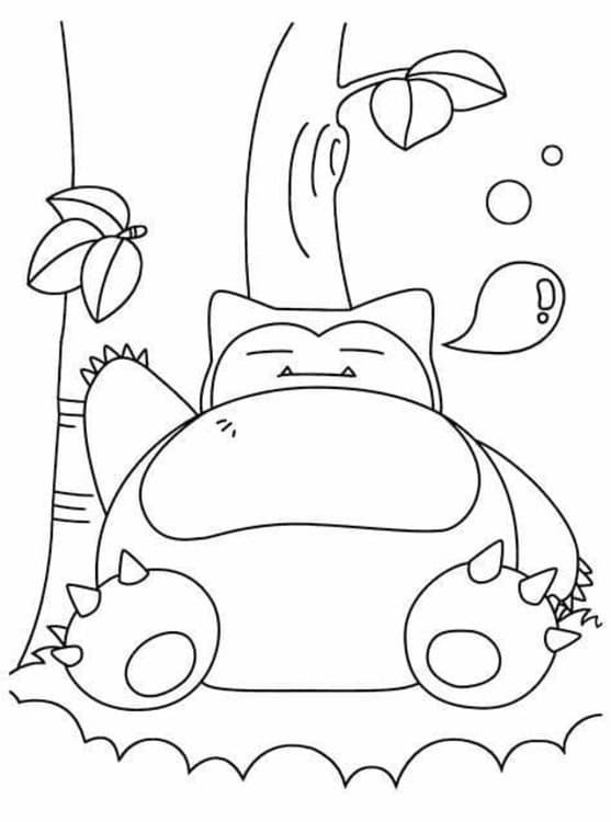 Nakreslete Snorlax pro děti omalovánka