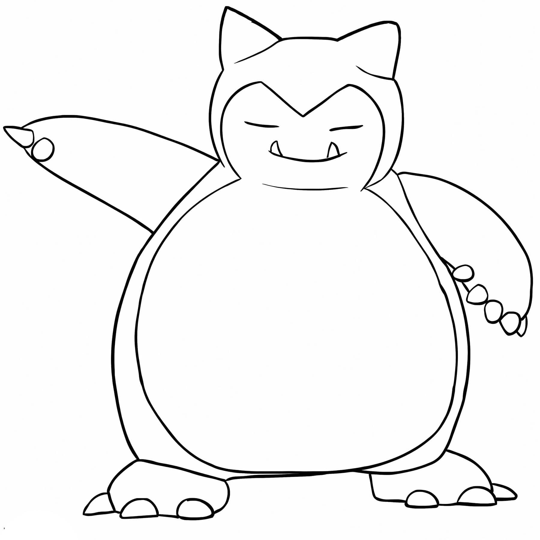 Nakreslete Snorlax prostý omalovánka