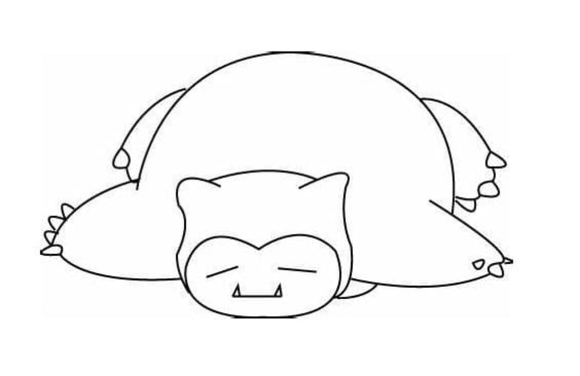 Nakreslete Snorlax snadný omalovánka