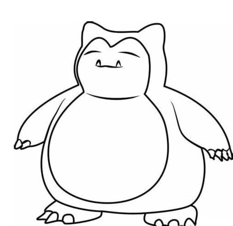 Nakreslete Snorlax tisknutelné pro děti omalovánka