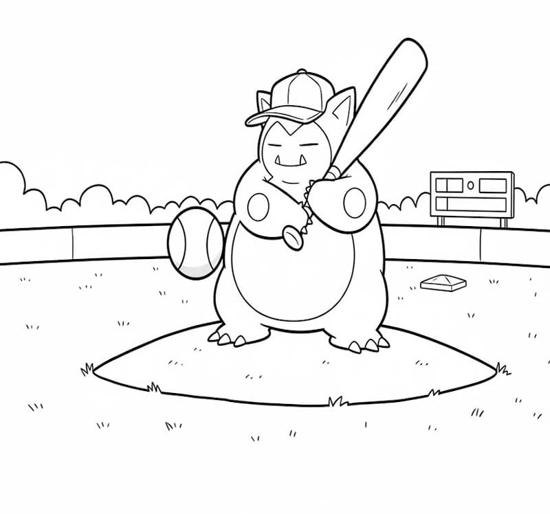 Nakreslete Snorlax základní omalovánka