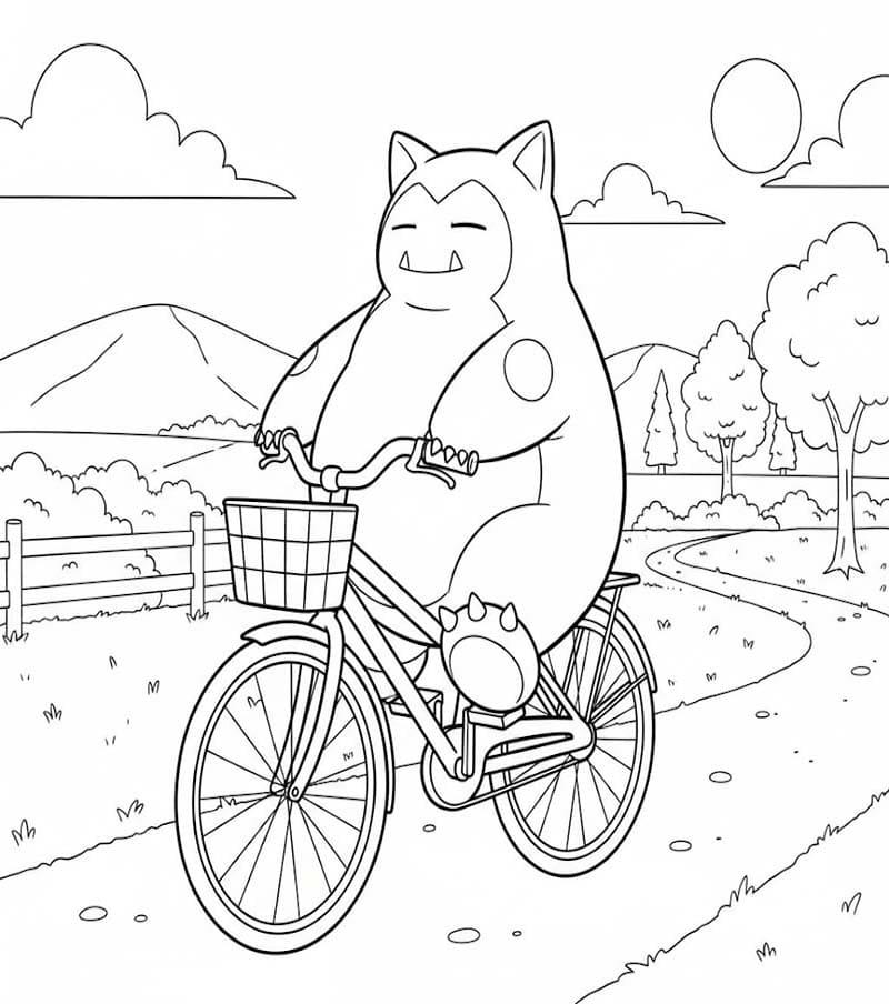 Nakreslete Snorlax zdarma prostý tisknutelné omalovánka