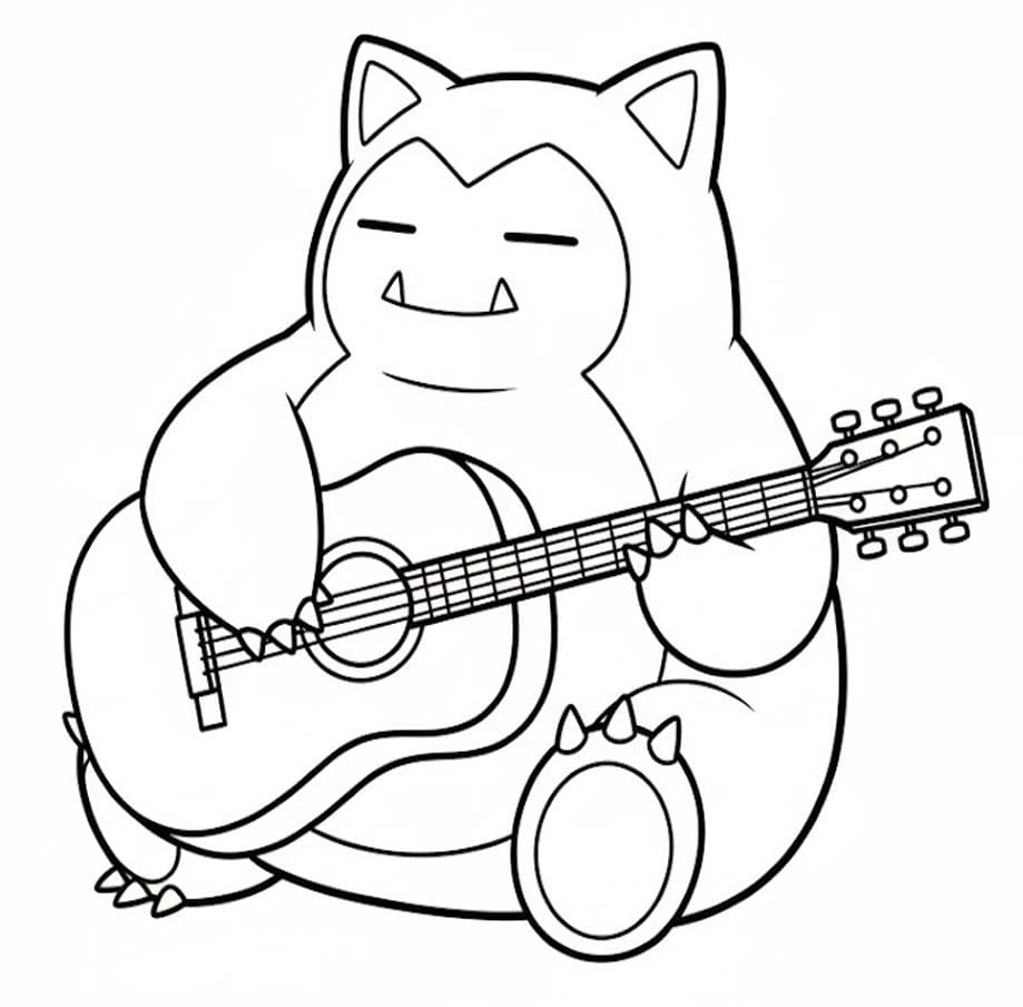 Nakreslete Snorlax zdarma snadný tisknutelné omalovánka