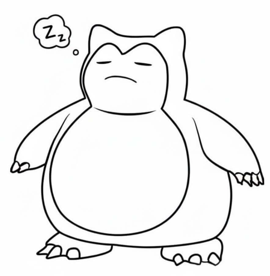 Nakreslete Snorlax zdarma snadný omalovánka