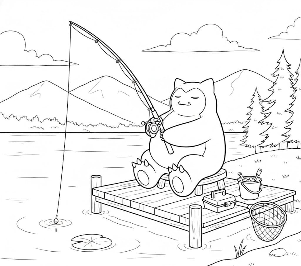 Nakreslete Snorlax zdarma základní tisknutelné omalovánka