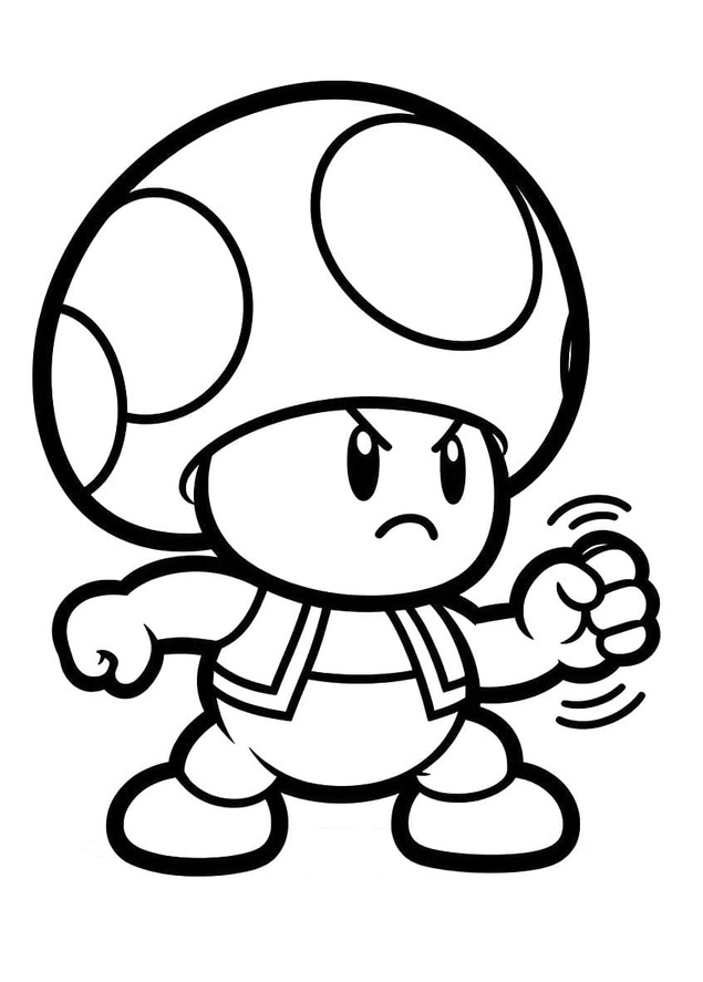 Nakreslete Toad k vytisknutí zdarma omalovánka