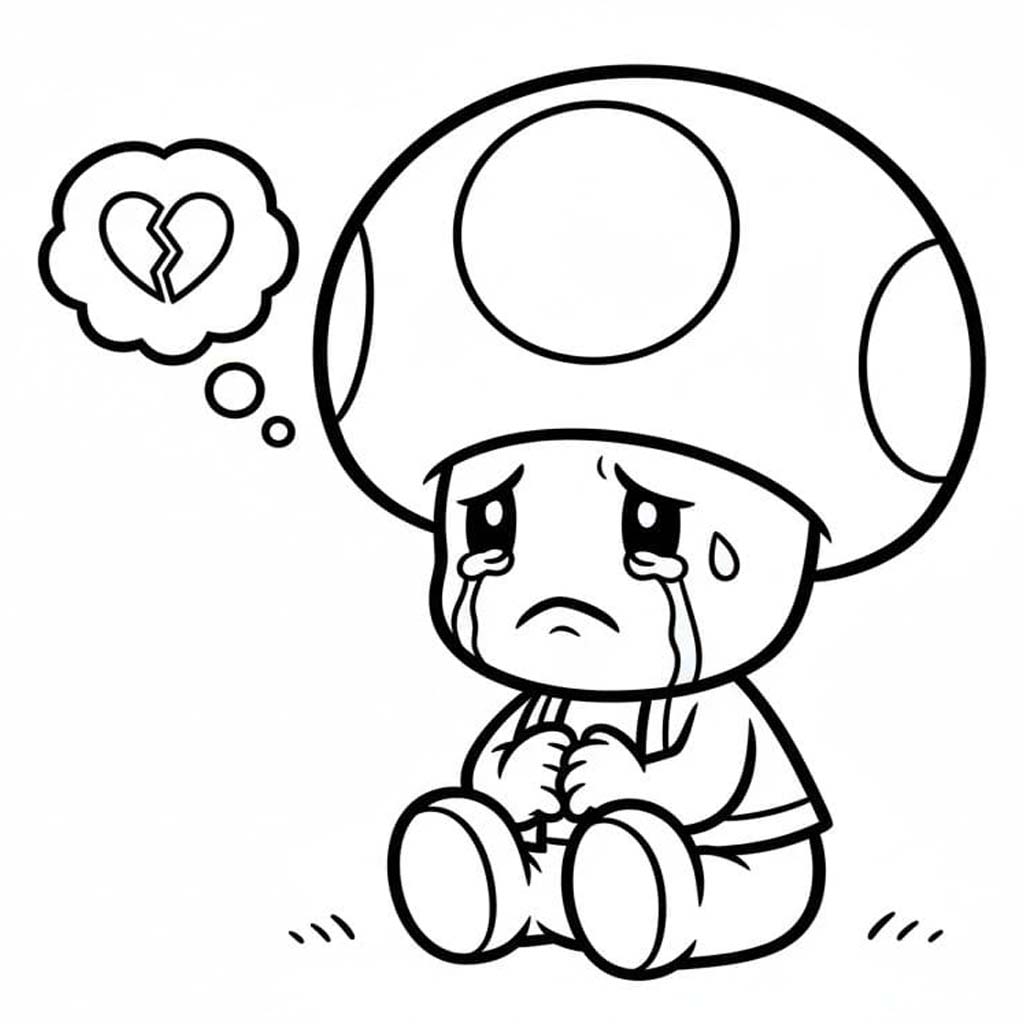Nakreslete Toad pro děti omalovánka