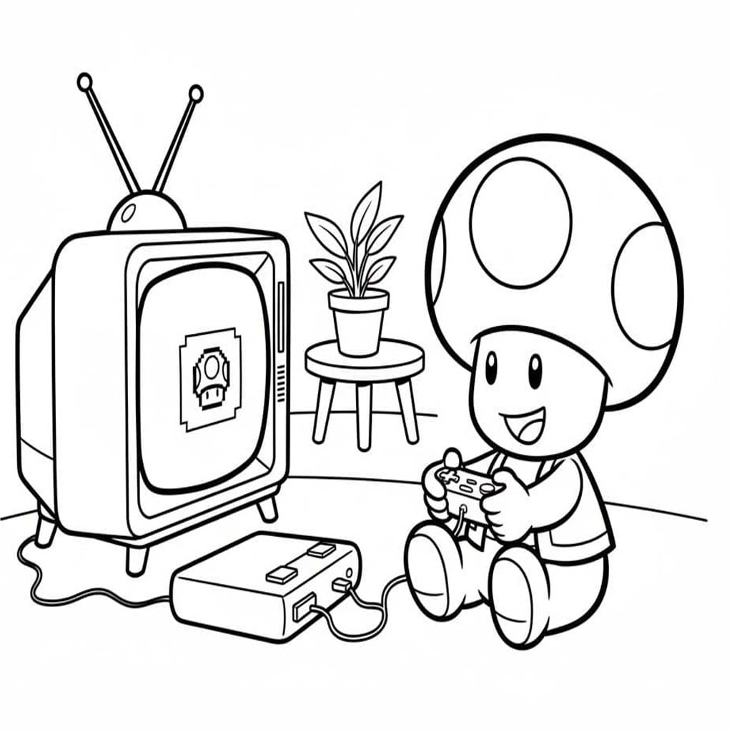 Nakreslete Toad snadný tisknutelné omalovánka