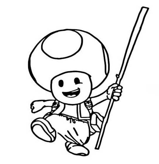 Nakreslete Toad tisknutelné pro děti omalovánka