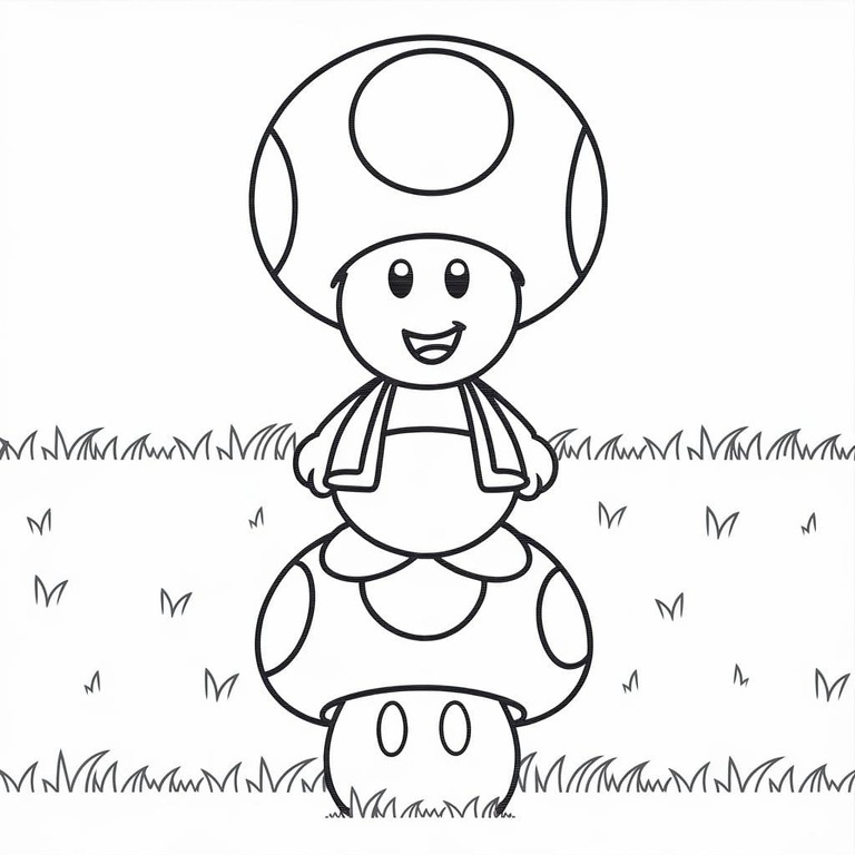 Nakreslete Toad základní omalovánka