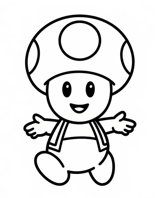 Nakreslete Toad zdarma pro děti omalovánka