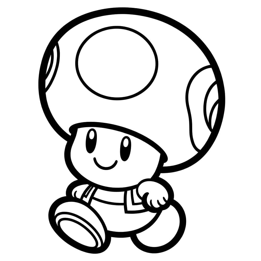 Nakreslete Toad zdarma snadný tisknutelné omalovánka