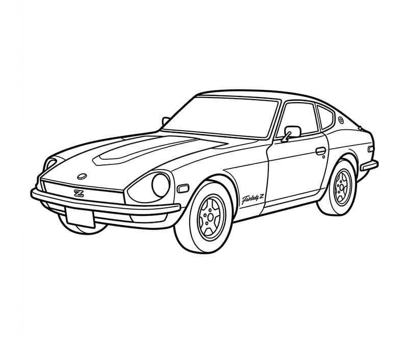 Nissan k vytisknutí zdarma omalovánka