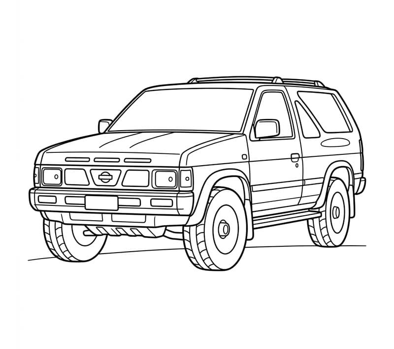 Nissan snadný tisknutelné omalovánka
