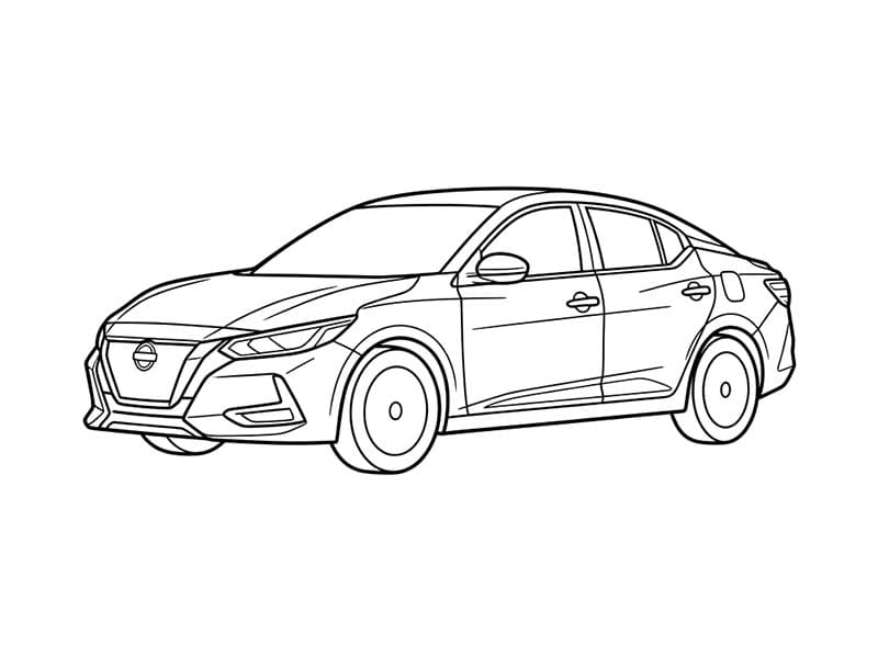 Nissan základní tisknutelné omalovánka