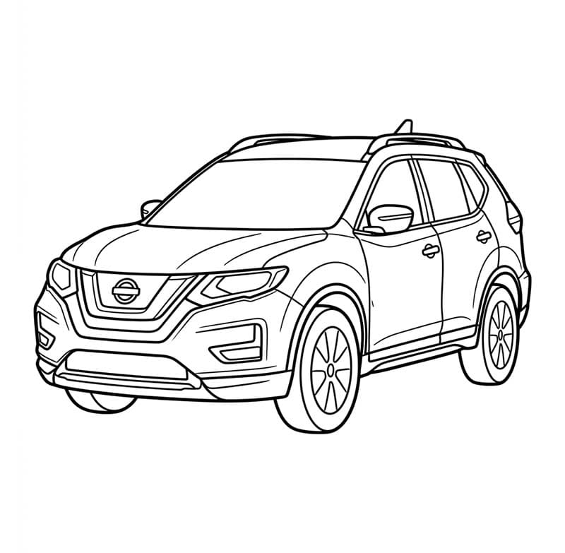 Nissan zdarma prostý tisknutelné omalovánka