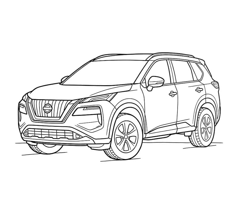 Nissan zdarma prostý omalovánka