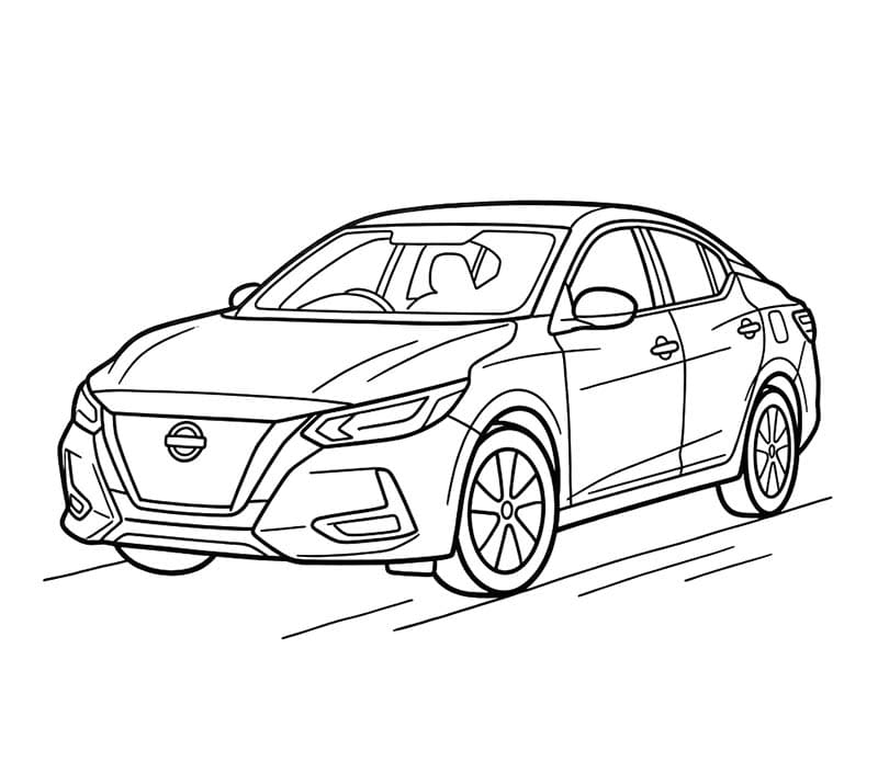 Nissan zdarma snadný tisknutelné omalovánka