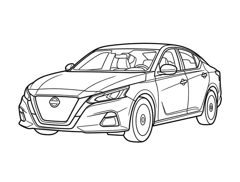Nissan zdarma základní tisknutelné omalovánka