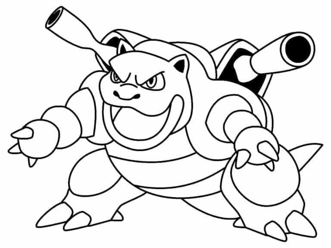 Obraz Blastoise tisknutelné omalovánka