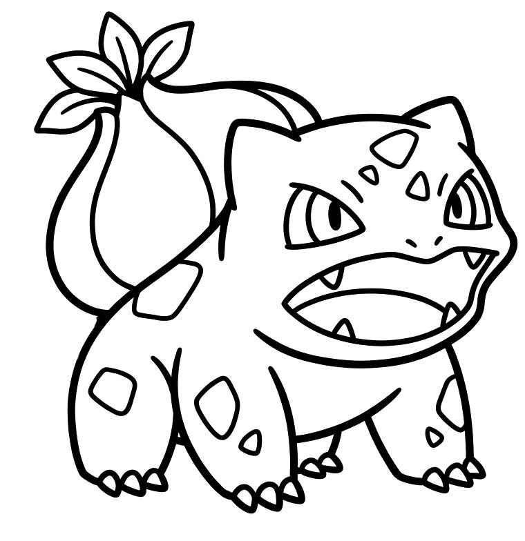 Obraz Bulbasaur zdarma tisknutelné omalovánka