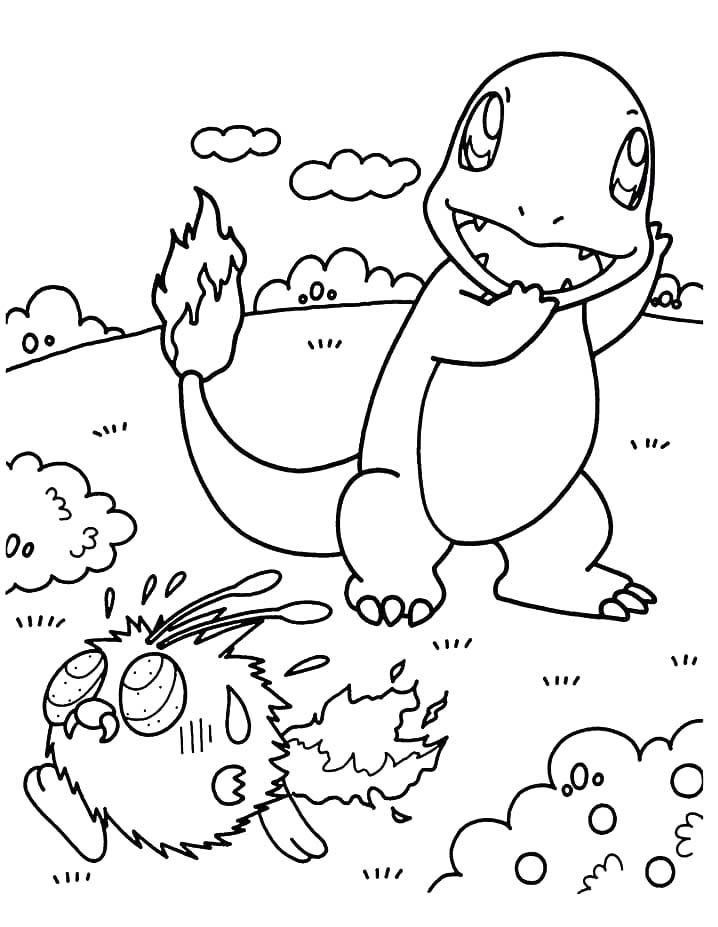 Obraz Charmander tisknutelné omalovánka